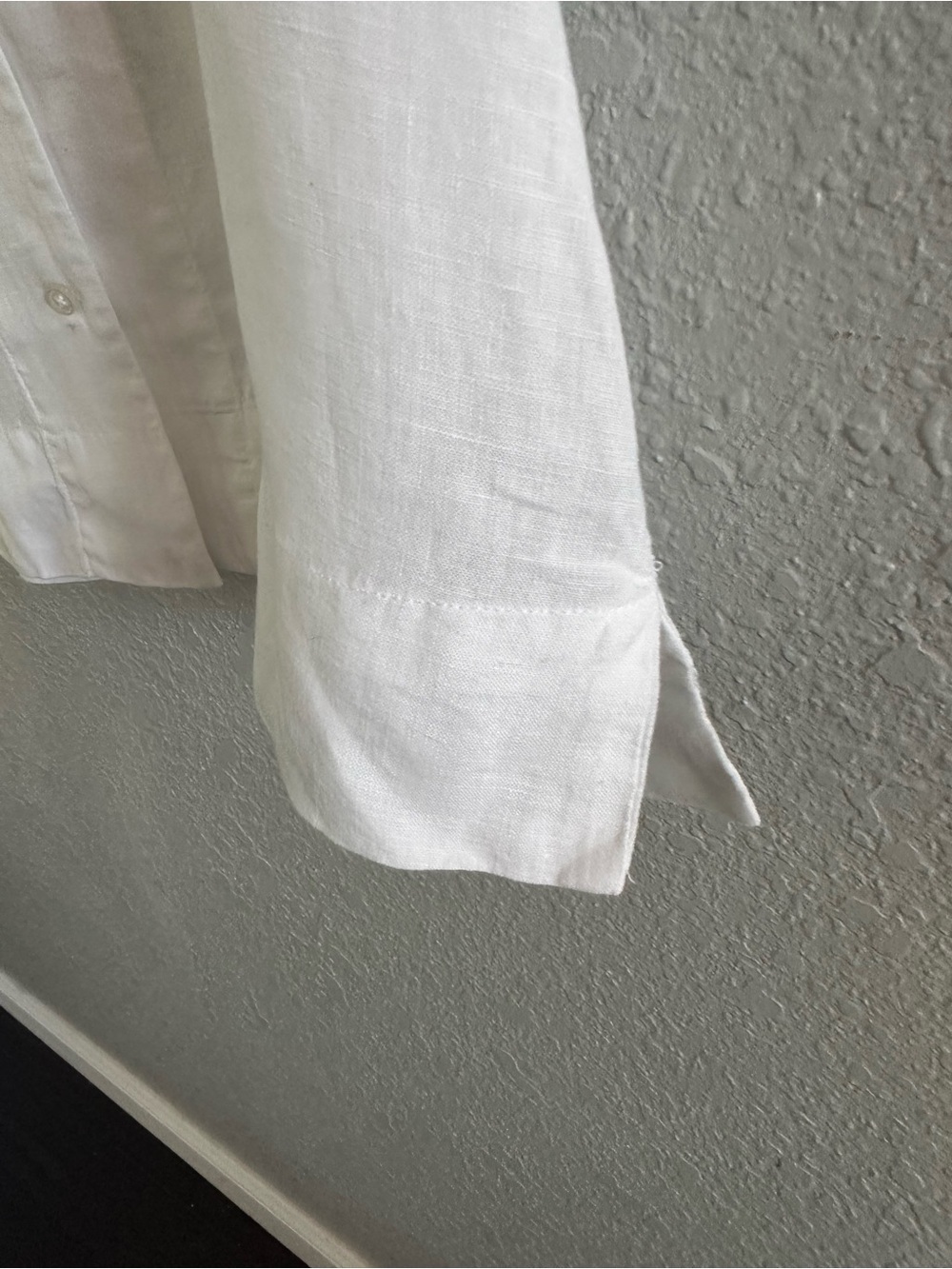 Quince 100% European Linen White Camp Collar Short Sleeve Button Front Shirt M - Picture 5 of 8